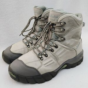 Cabelas Avalanche DryPlus Hiking Boots, Womens 9.5 D Gray Blue Insulated Winter